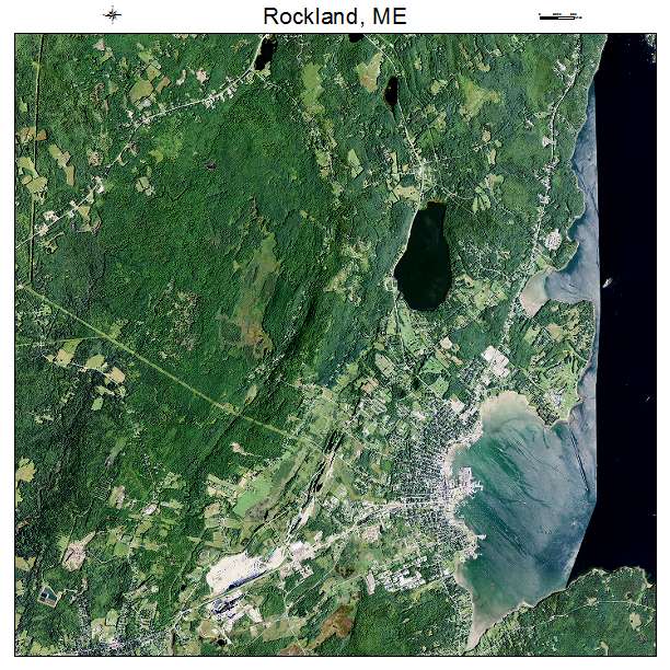 Rockland, ME air photo map