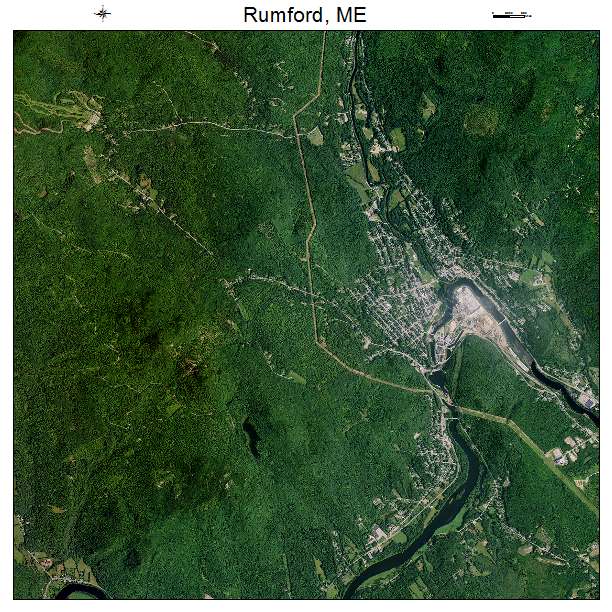 Rumford, ME air photo map