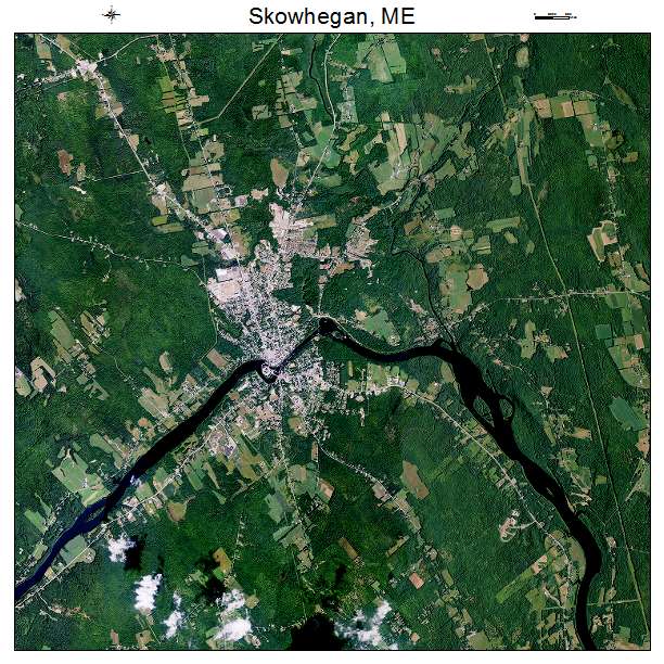 Skowhegan, ME air photo map