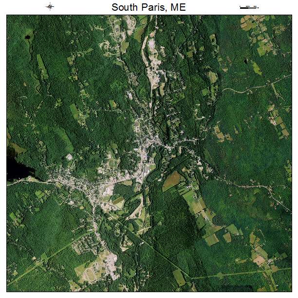 South Paris, ME air photo map