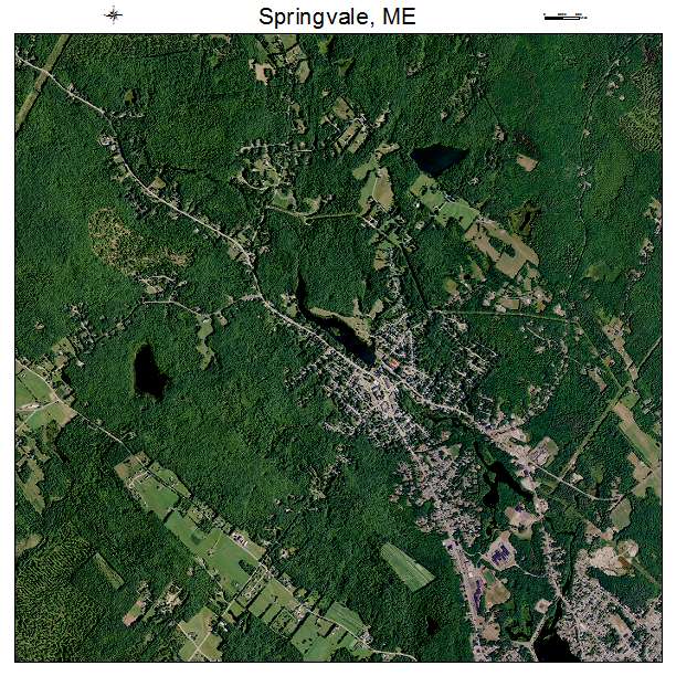 Springvale, ME air photo map