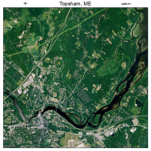 Topsham, ME air photo map