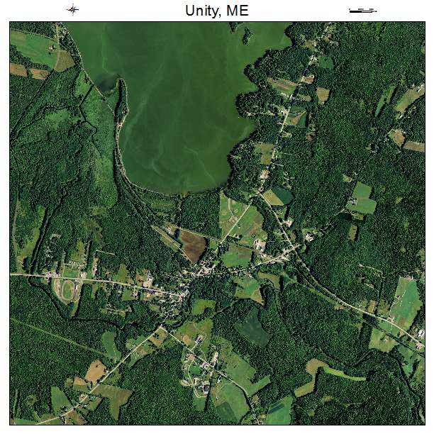 Unity, ME air photo map