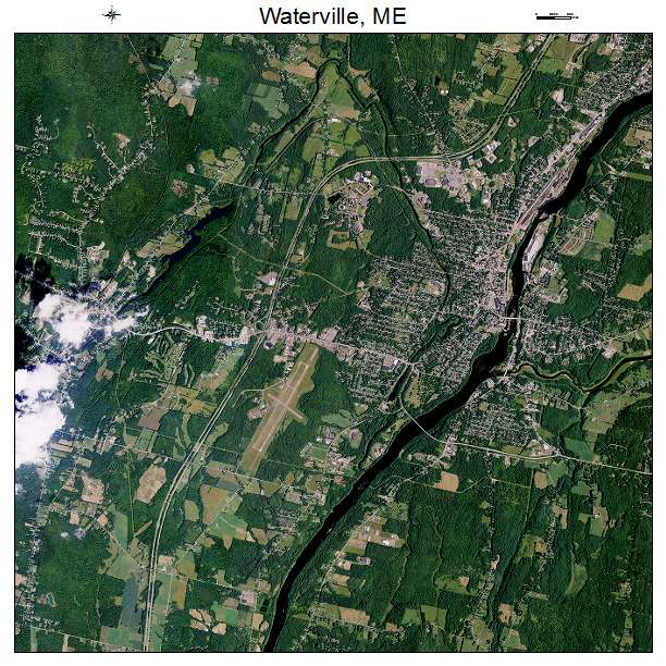 Waterville, ME air photo map