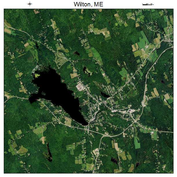 Wilton, ME air photo map