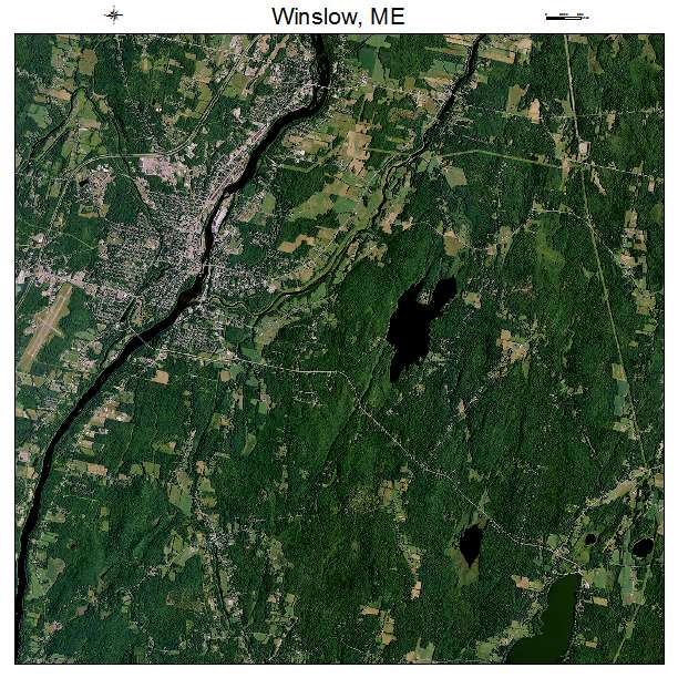 Winslow, ME air photo map