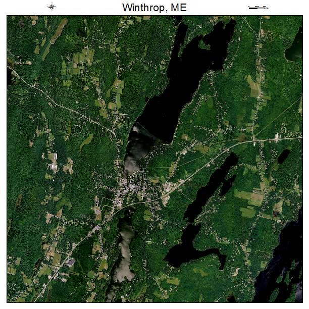 Winthrop, ME air photo map
