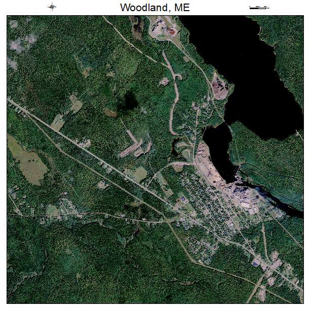 Woodland, ME air photo map