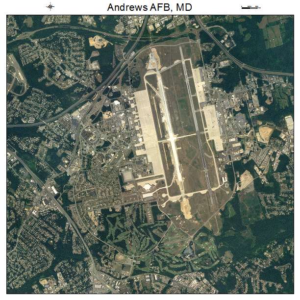 Andrews AFB, MD air photo map