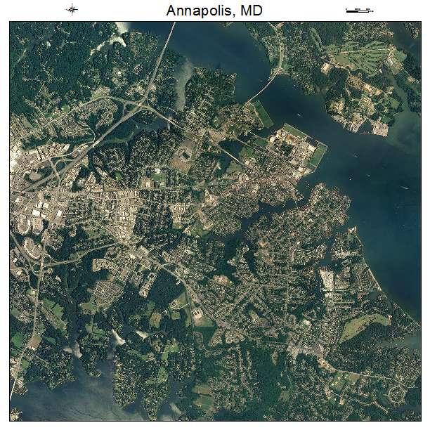 Annapolis, MD air photo map