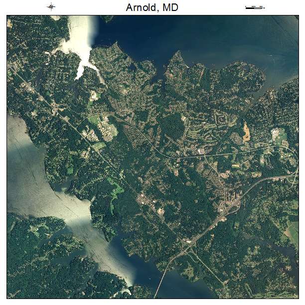 Arnold, MD air photo map