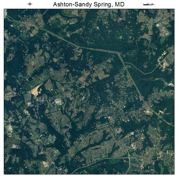 Ashton Sandy Spring, MD air photo map