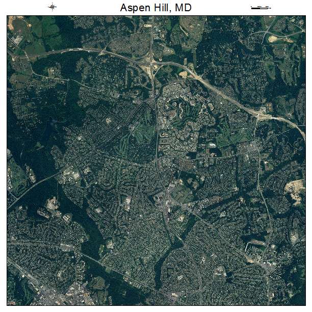Aspen Hill, MD air photo map