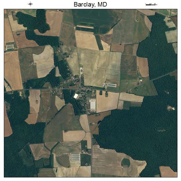 Barclay, MD air photo map