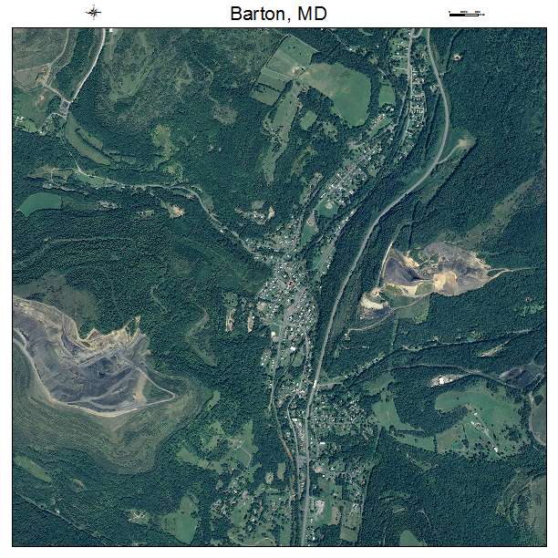 Barton, MD air photo map