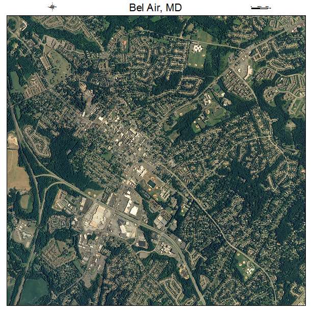 Bel Air, MD air photo map