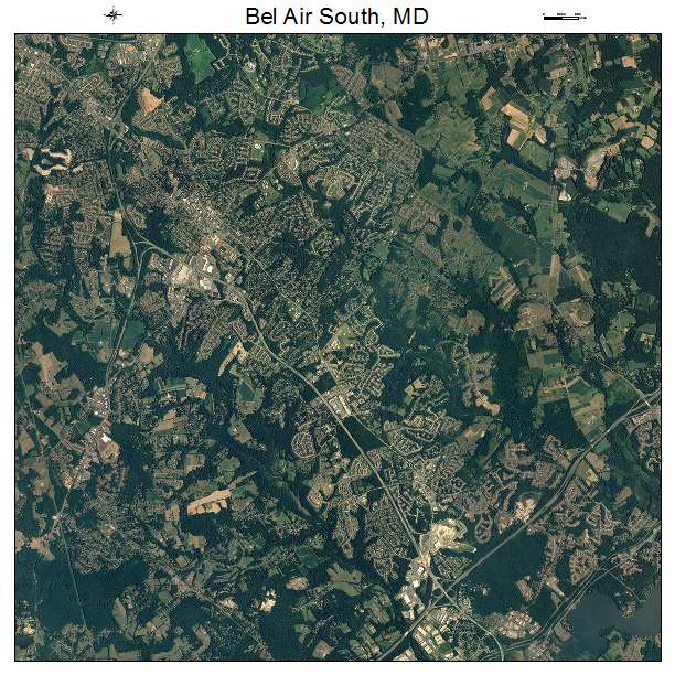 Bel Air South, MD air photo map