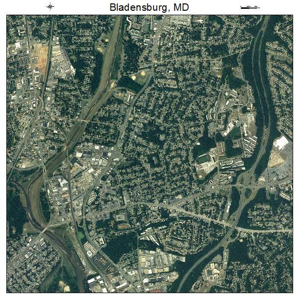 Bladensburg, MD air photo map