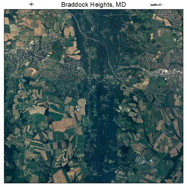 Braddock Heights, MD air photo map
