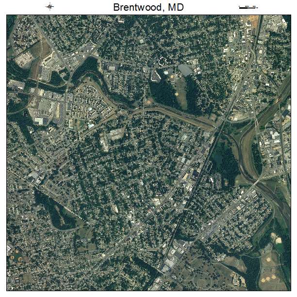 Brentwood, MD air photo map