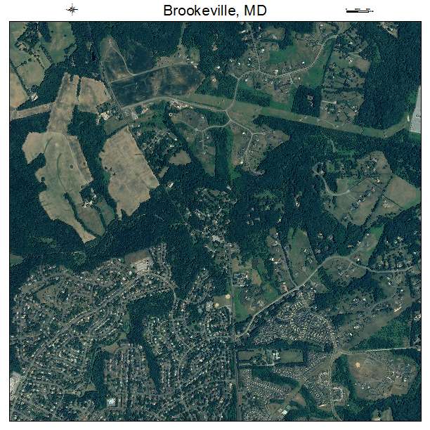 Brookeville, MD air photo map