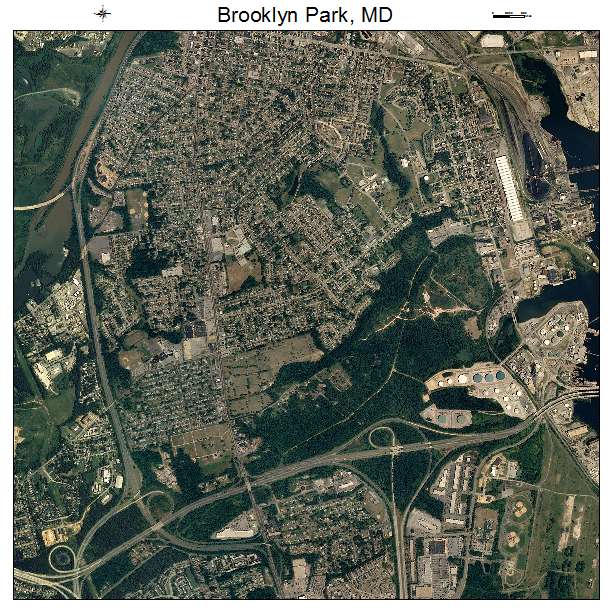 Brooklyn Park, MD air photo map