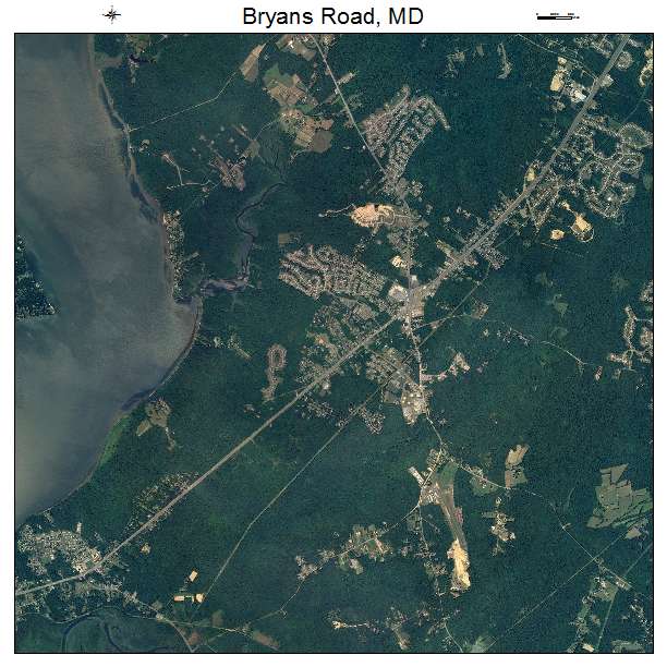 Bryans Road, MD air photo map