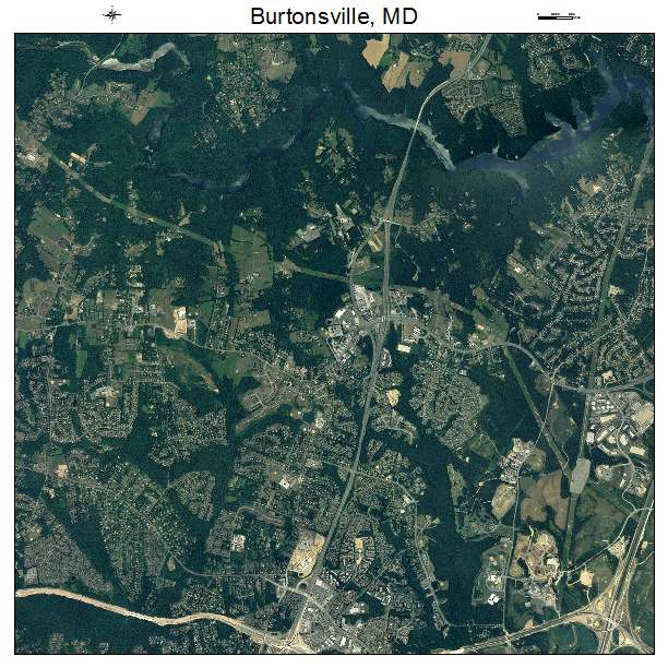 Burtonsville, MD air photo map