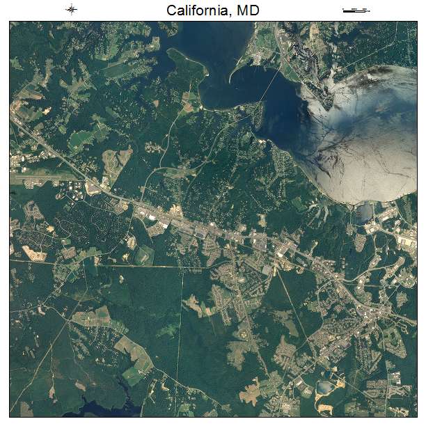 California, MD air photo map