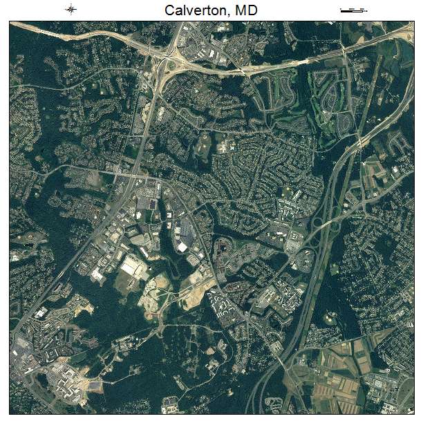 Calverton, MD air photo map