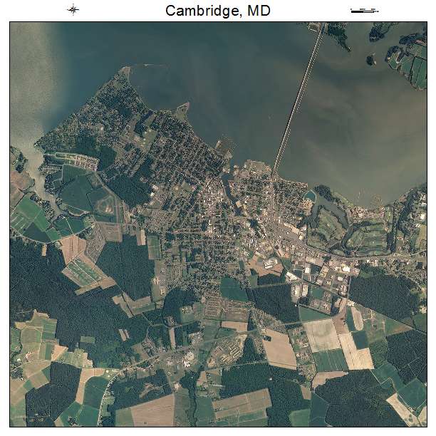 Cambridge, MD air photo map