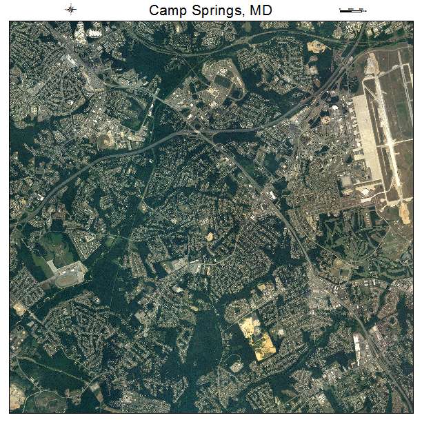 Camp Springs, MD air photo map