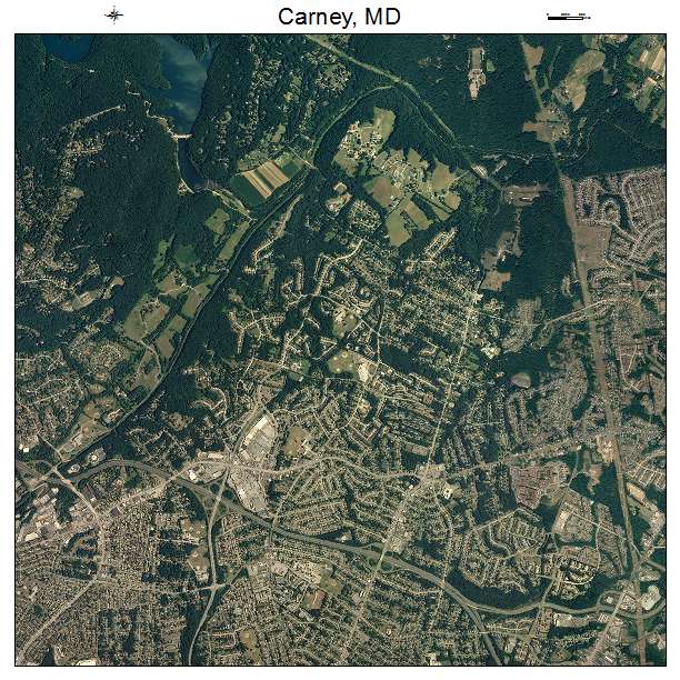 Carney, MD air photo map