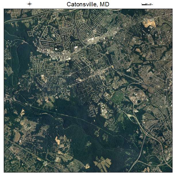 Catonsville, MD air photo map