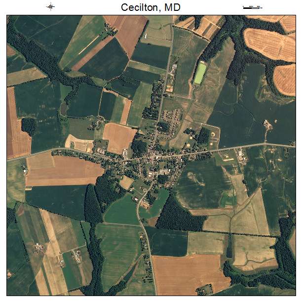 Cecilton, MD air photo map