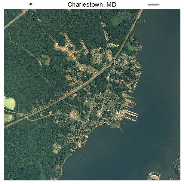 Charlestown, MD air photo map