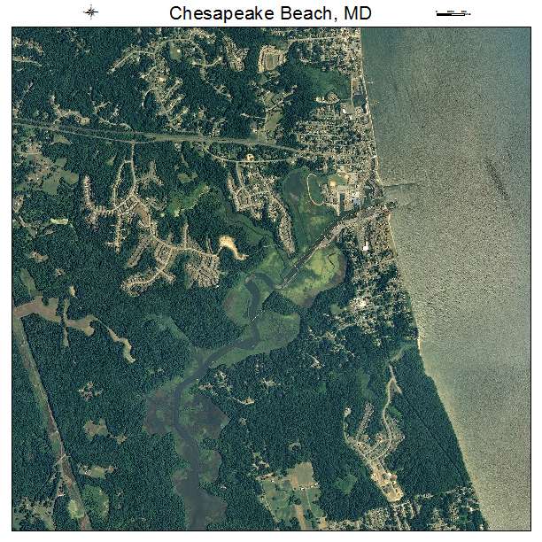Chesapeake Beach, MD air photo map