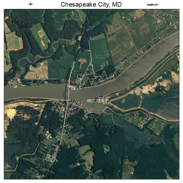 Chesapeake City, MD air photo map