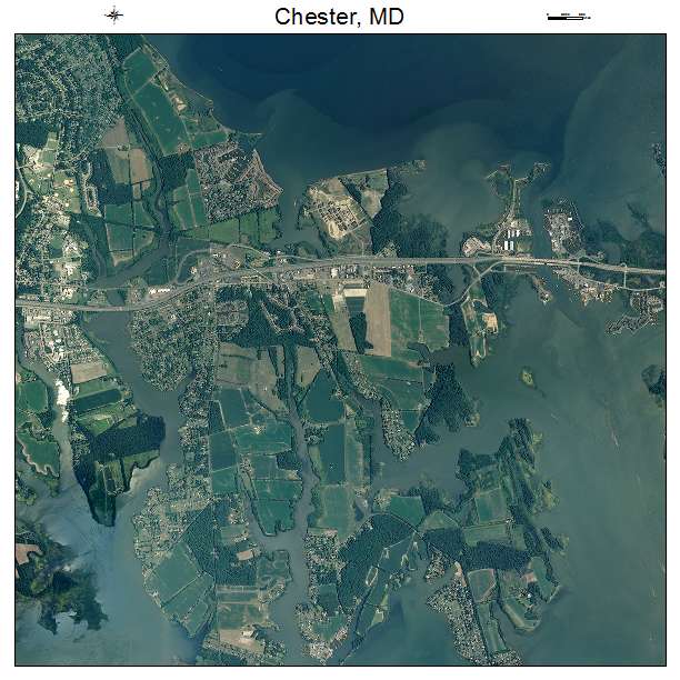 Chester, MD air photo map