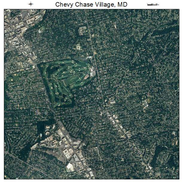 Chevy Chase Village, MD air photo map