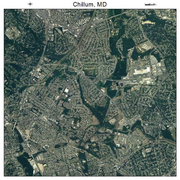 Chillum, MD air photo map