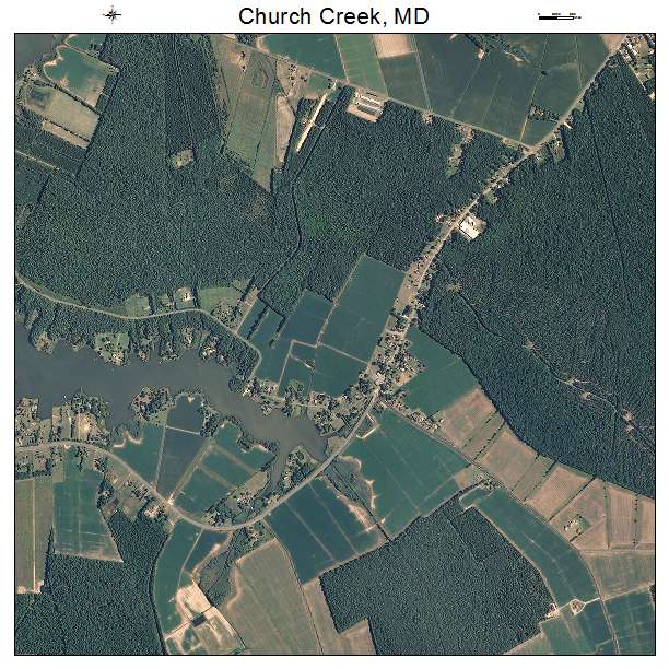 Church Creek, MD air photo map
