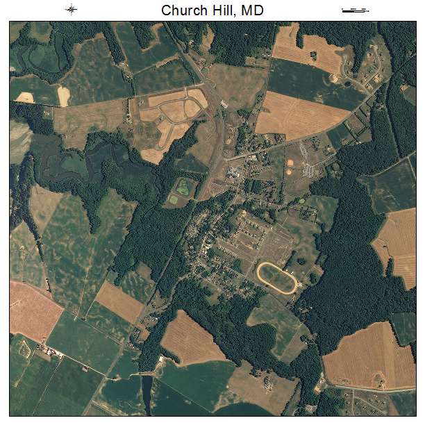 Church Hill, MD air photo map