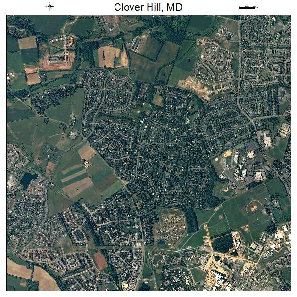 Clover Hill, MD air photo map