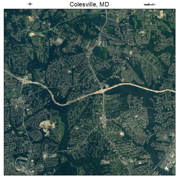 Colesville, MD air photo map