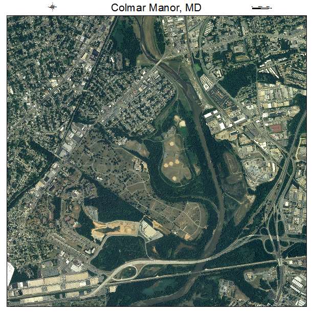 Colmar Manor, MD air photo map