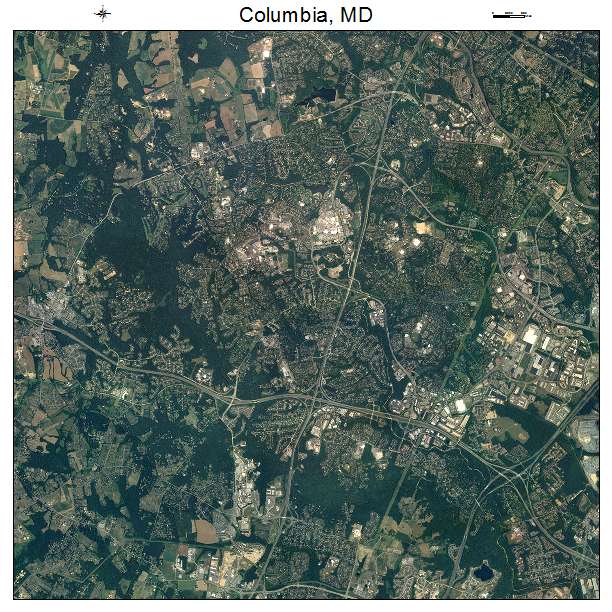 Columbia, MD air photo map