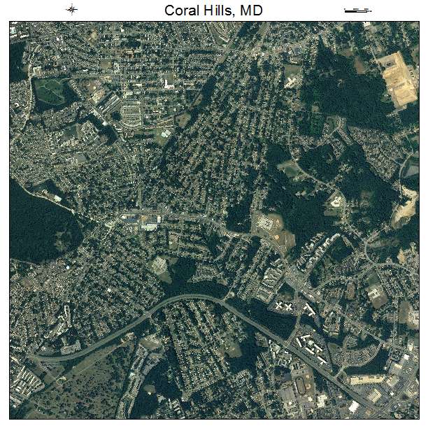 Coral Hills, MD air photo map