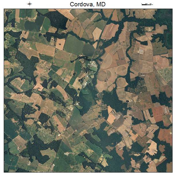 Cordova, MD air photo map