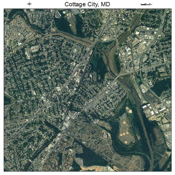 Cottage City, MD air photo map